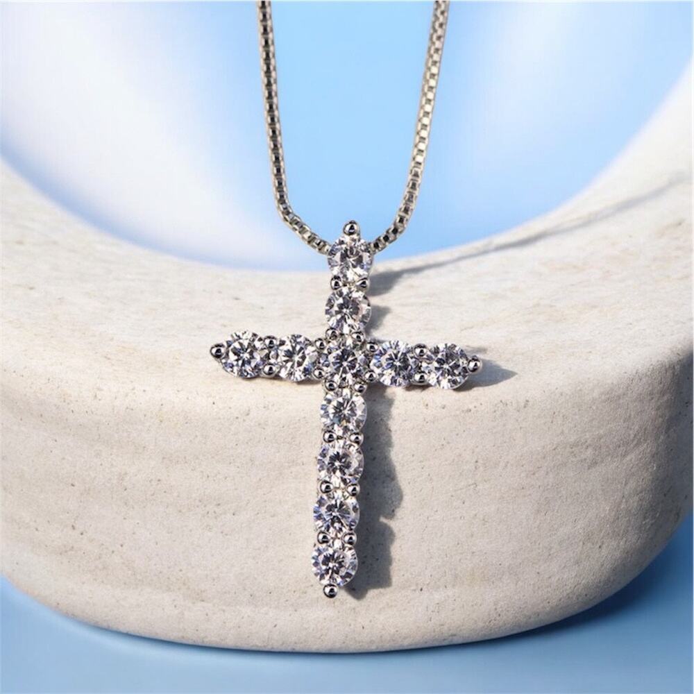 925 Stamped Silver plated Necklace18 inch Box chain Unisex Pendant 1.5”
